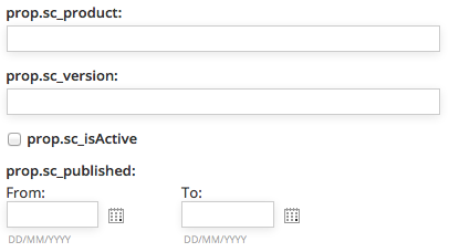Search custom properties