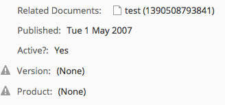 CMIS created the related documents association shown here